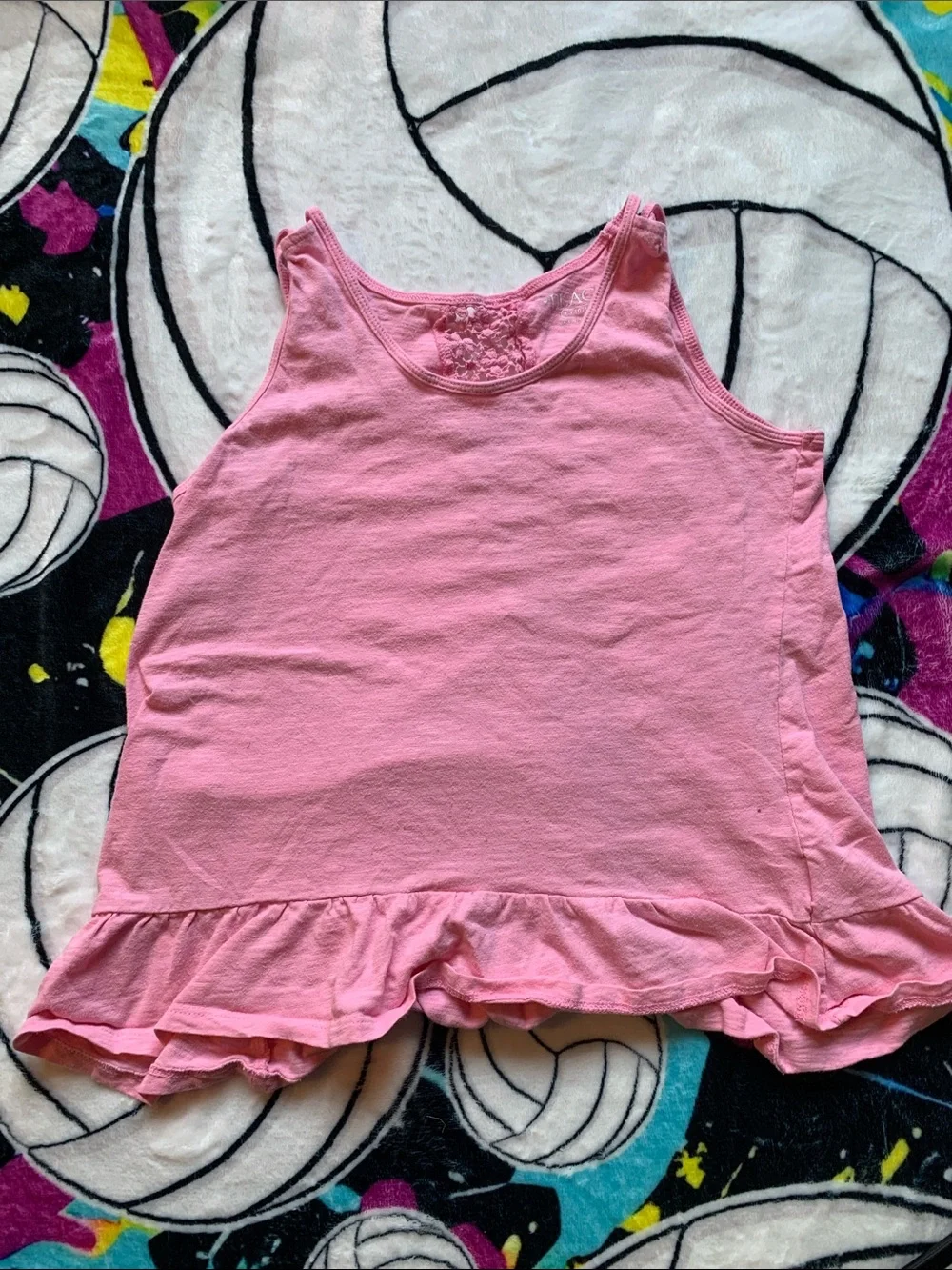 The Children's Place Light Pink Ruffle-Hem Tank Top